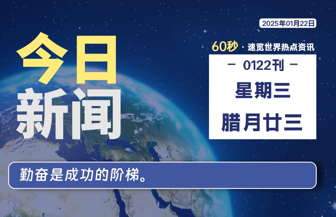 01月22日，星期三，每天60秒读懂全世界-KK9小站